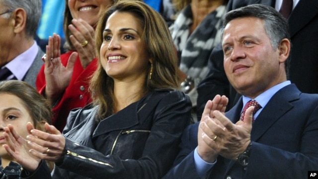 Jordan's King Abdullah and Queen Rania (file photo)