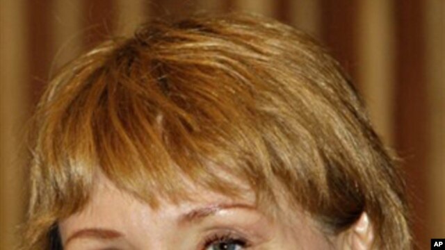Alla Bout, wife of suspected Russian arms smuggler Viktor Bout, reacts during a press conference at Foreign Correspondents Club of Thailand in Bangkok, Thailand, 22 Nov.  2010