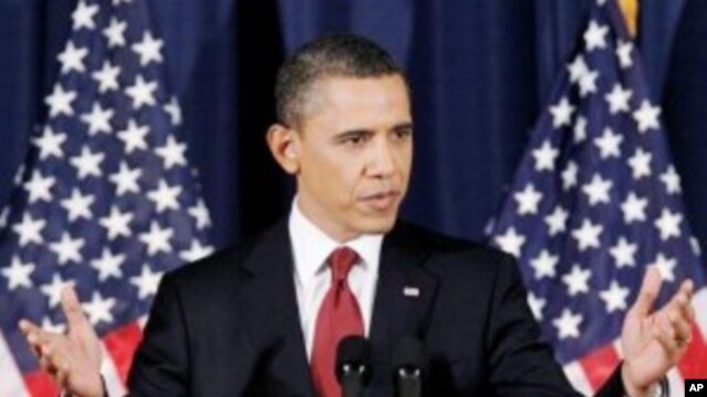 President Obama delivers his address on Libya at the National Defense University in Washington, March 28, 2011