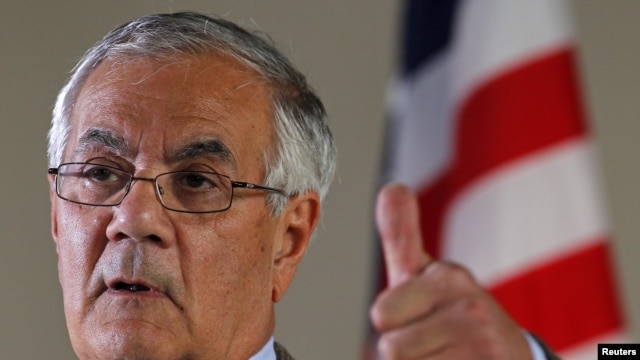 Rep. Barney Frank (D-MA) gestures while speaking at a news conference in Newton, Massachusetts, November 28, 2011.
