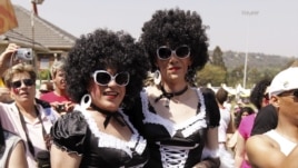 People take part in the Joburg Pride Parade in Johannesburg, South Africa, October 2, 2010. 