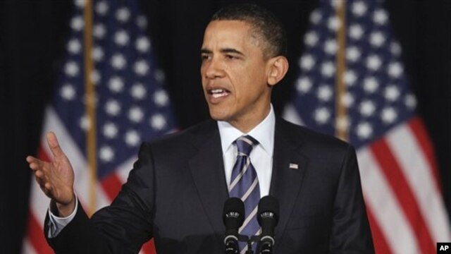 President Barack Obama outlines his plan for cutting federal spending during an address at George Washington University in Washington, April 13, 2011
