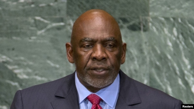 Mali's Prime Minister Cheikh Modibo Diarra, who resigned and was arrested December 11 by soldiers, addresses the 67th session of the United Nations General Assembly at UN headquarters in New York, in this September 2012 file photo.