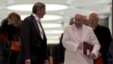 Pope Francis leaves at the end of the afternoon session of an extraordinary consistory in the Synod hall at the Vatican City, Thursday, Feb. 20, 2014.
