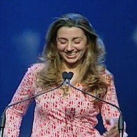 Rachel Lloyd, founder of Girls Educational & Mentoring Services (GEMS), receives the Reebok Human Rights Award.