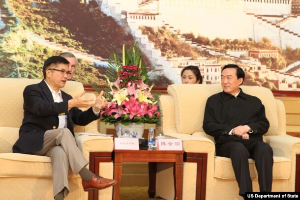 2013年6月，西藏党委书记陈全国会见美国驻华大使骆家辉