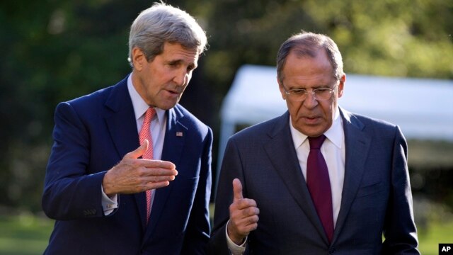 Государственноый секретарь США Джон Керри и министр иностранных дел РФ Сергей Лавров