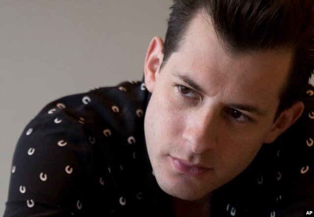 British music producer and DJ Mark Ronson speaks to journalists at a media event in Mexico City, April 17, 2015.