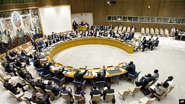 General view of UN Security Council meeting, May 2, 2012