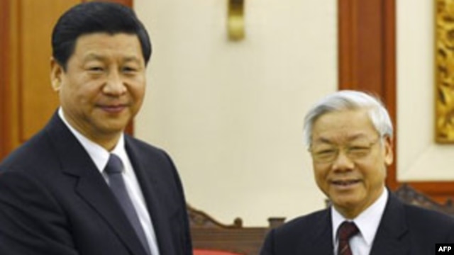Tổng bí thư Đảng Cộng Sản Việt Nam Nguyễn Phú Trọng và Chủ tịch Trung Quốc Tập Cận Bình 