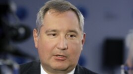 Dmitry Rogozin speaks to the media at a Global Policy Forum in Russia old city Yaroslavl, Russia, Sept. 7, 2011. 