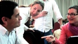 Académicos becados por la iniciativa Nexus del programa Fulbrigh, durante una reunión en Argentina. 