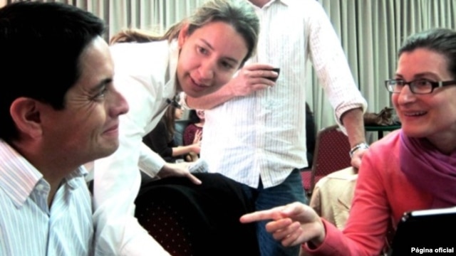 Académicos becados por la iniciativa Nexus del programa Fulbrigh, durante una reunión en Argentina. 