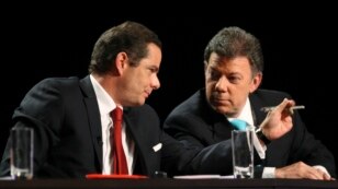 German Vargas Lleras (izq) renunció como Ministro de Vivienda para liderar la campaña reeleccionista de Juan Manuel Santos en Colombia.