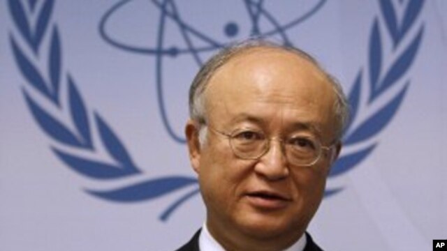 Director General of the International Atomic Energy Agency, IAEA, Yukiya Amano from Japan, speaks during a news conference after the first meeting of the IAEA's board of governors at the International Center, in Vienna, Austria,  June 6, 2011
