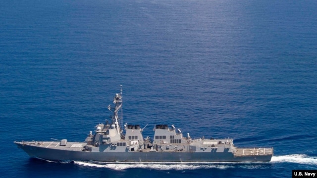 Chiến hạm USS Lassen hoạt động trong vùng biển quốc tế ở Mỹ Biển Đông.
