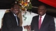 President Robert Mugabe and Prime Minister Morgan Tsvangirai at the constitution signing ceremony