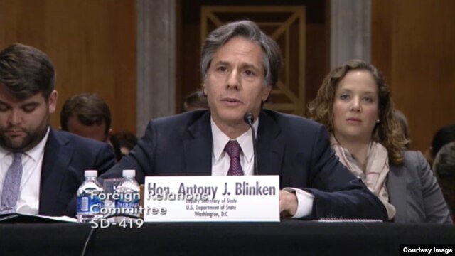 Åä´Ï ºí¸µÅ« ¹Ì ±¹¹«ºÎ ºÎÀå°üÀº 27ÀÏ ¹Ì-Áß °ü°è¸¦ ÁÖÁ¦·Î ¿¸° »ó¿ø ¿Ü±³À§¿øÈ¸ û¹®È¸¿¡¼ ¹ß¾ðÇϰí ÀÖ´Ù. »çÁø Ãâó = ¹Ì »ó¿ø ¿Ü±³À§ ¿µ»ó ĸó.