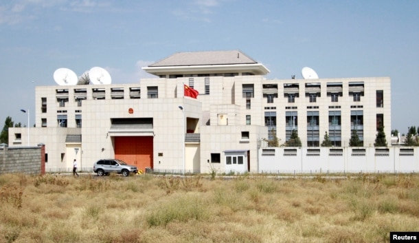 A general view shows China's embassy in Bishkek, Kyrgyzstan, August 30, 2016.