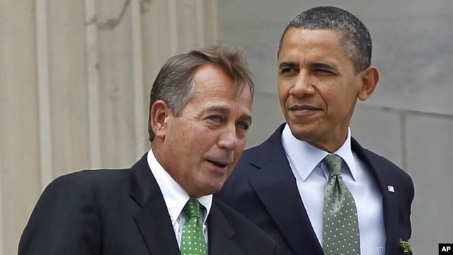 Tổng thống Hoa Kỳ Barack Obama và Chủ tịch Hạ viện John Boehner.