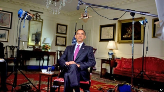 President Obama records his weekly address for 24 Jul 2010