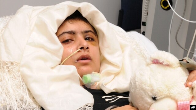 This image released by the University Hospitals Birmingham NHS Foundation Trust on October 19, 2012, shows 15-year-old Pakistani shooting victim Malala Yousufzai, who is recovering in Queen Elizabeth Hospital in Birmingham, England.