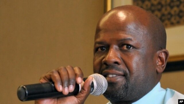 David Mametja of South African Department of Health speaks in Johannesburg at the launch of Global TB Vaccine Road map, March 20, 2012.
