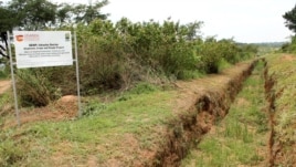 Traditional elephant control involves digging ditches, though elephants have been known to fill them in with dirt, September 28, 2012. (H. Heuler/VOA)