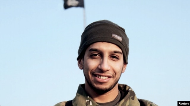 An undated photograph of a man described as Abdelhamid Abaaoud that was published in the Islamic State's online magazine Dabiq and posted on a social media website.