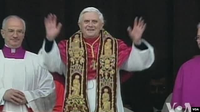 Le pape Benoît XVI .