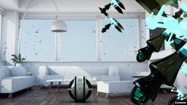 Esta es una imagen conceptual de cómo MAB y sus mini-robots harían el trabajo de limpieza en nuestras casas. [Foto: MAB]