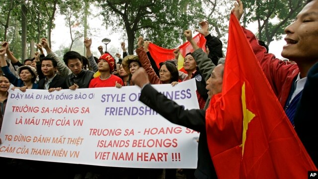 Một cuộc biểu tình chống Trung Quốc tại Hà Nội tháng 9, 2007.