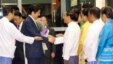 ဂ်ပန္၀န္ႀကီးခ်ဳပ္ ရွင္ဇိုအာဘဲ ျမန္မာႏိုင္ငံကို ေရာက္ရွိလာစဥ္။ (ေမလ ၂၄ ရက္၊ ၂၀၁၃)။