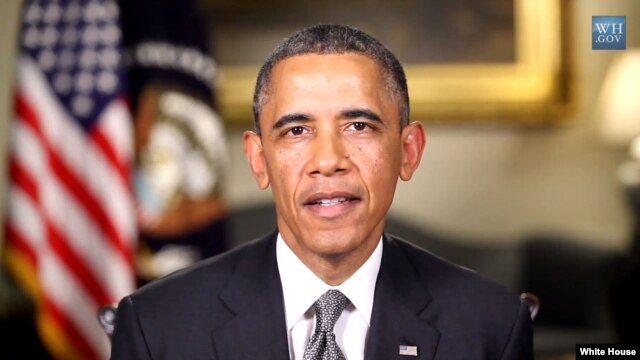 Tổng thống Hoa Kỳ Barack Obama trong diễn văn hàng tuần phát thanh hôm nay (18/5/2013).