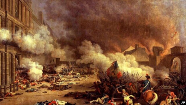 'Empires of Food' author Evan Fraser says the sharp rise in food prices in 2008 and the food riots that followed remind him of the period leading up to the bloody French Revolution. (Prise du palais des Tuileries by Jean Duplessis-Bertaux)
