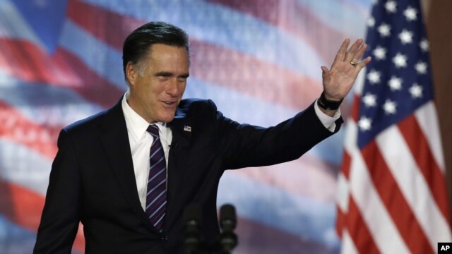Mitt Romney s'apprêtant à concéder la défaite