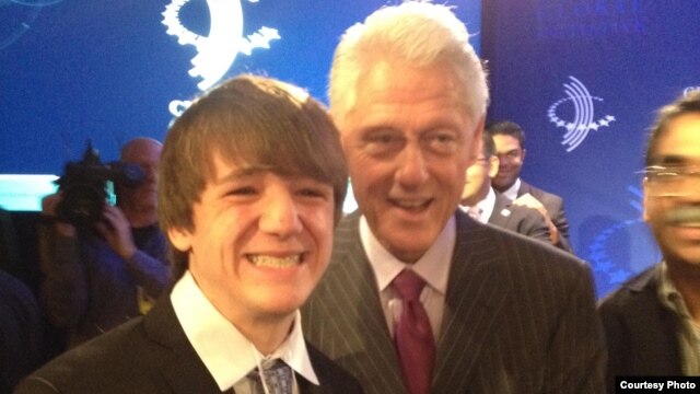 Former President Bill Clinton invited Jack Andraka to participate in an annual meeting of the Clinton Global Initiative in September 2012. (Courtesy Jane Andraka)