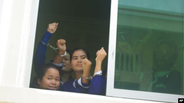 Thirteen women hastily convicted in May after their arrest in a land demonstration were released from jail on Wednesday.