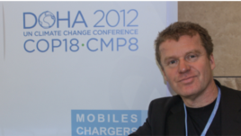 Dan Morrell, president and CEO of CHANT, at the UN Climate Change Conference in Doha. (Photo by Spenser Style)