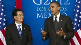 Tổng thống Hoa Kỳ Barack Obama và Chủ tịch Trung Quốc Hồ Cẩm Ðào.