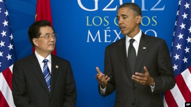 Tổng thống Hoa Kỳ Barack Obama và Chủ tịch Trung Quốc Hồ Cẩm Ðào.