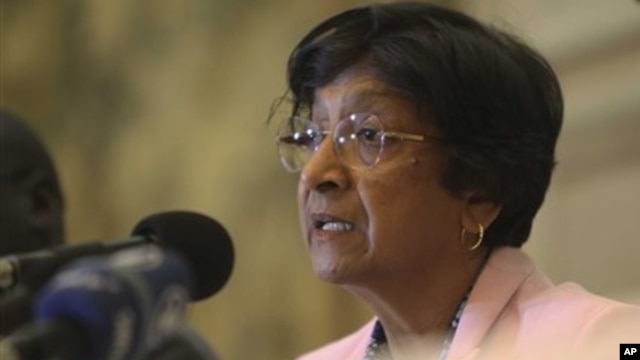 United Nations High Commissioner for Human Rights Navi Pillay, Harare, May 25, 2012.