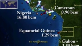 This map shows gas flare activity around Nigeria as of July 3, 2012.