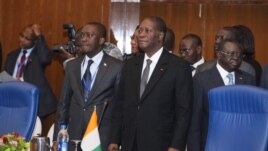 Ivory Coast President Alassane Quattara (r) is Chairman of ECOWAS Authority of Heads of State and Government.
