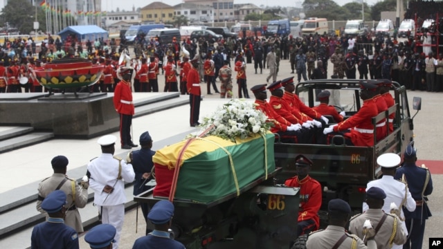 Tang lễ Tổng thống Ghana John Atta Mills ở Accra, Ghana, ngày 10/08/2012