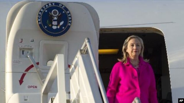 U.S. Secretary of State Hillary Clinton in Naypyidaw, Burma, Nov. 30, 2011.