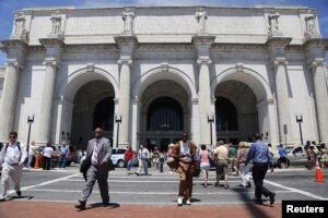 
	Union Station, vừa l&agrave; trạm metro vừa l&agrave; trạm dừng Amtrak ở Thủ đ&ocirc; Washington, D.C.