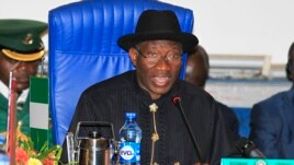 Nigeria's President Goodluck Jonathan