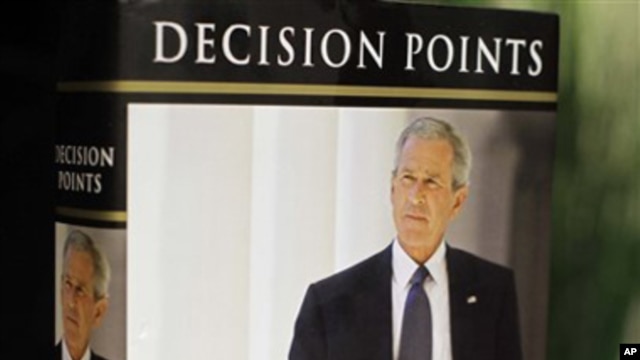 President George W. Bush's new book "Decision Points" is photographed in Washington,  Monday, Nov. 8, 2010