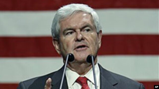 Former House Speaker Newt Gingrich speaks at the Iowa Faith and Freedom Coalition at the Point of Grace Church in Waukee, Iowa, March 7, 2011